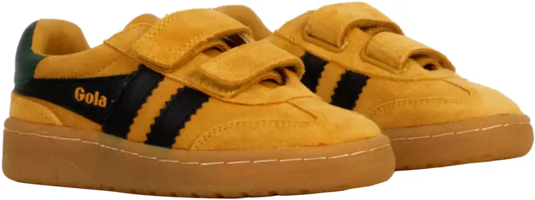 Gola Viper Strap Kindertrainers 31 - Sun/Black/Evergreen/Gum