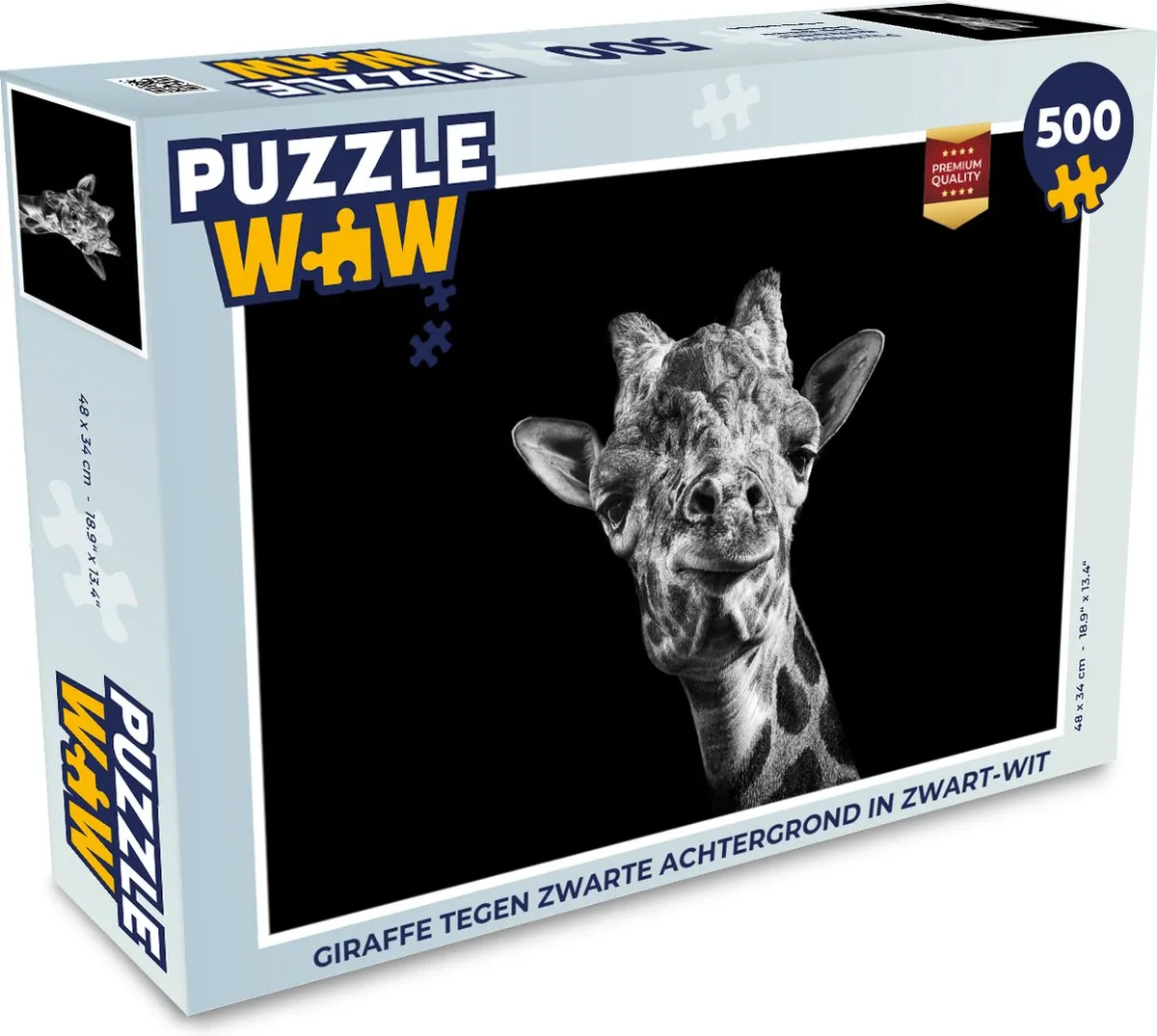 PuzzleWow Giraffe Legpuzzel 500 Stuks - Multicolor