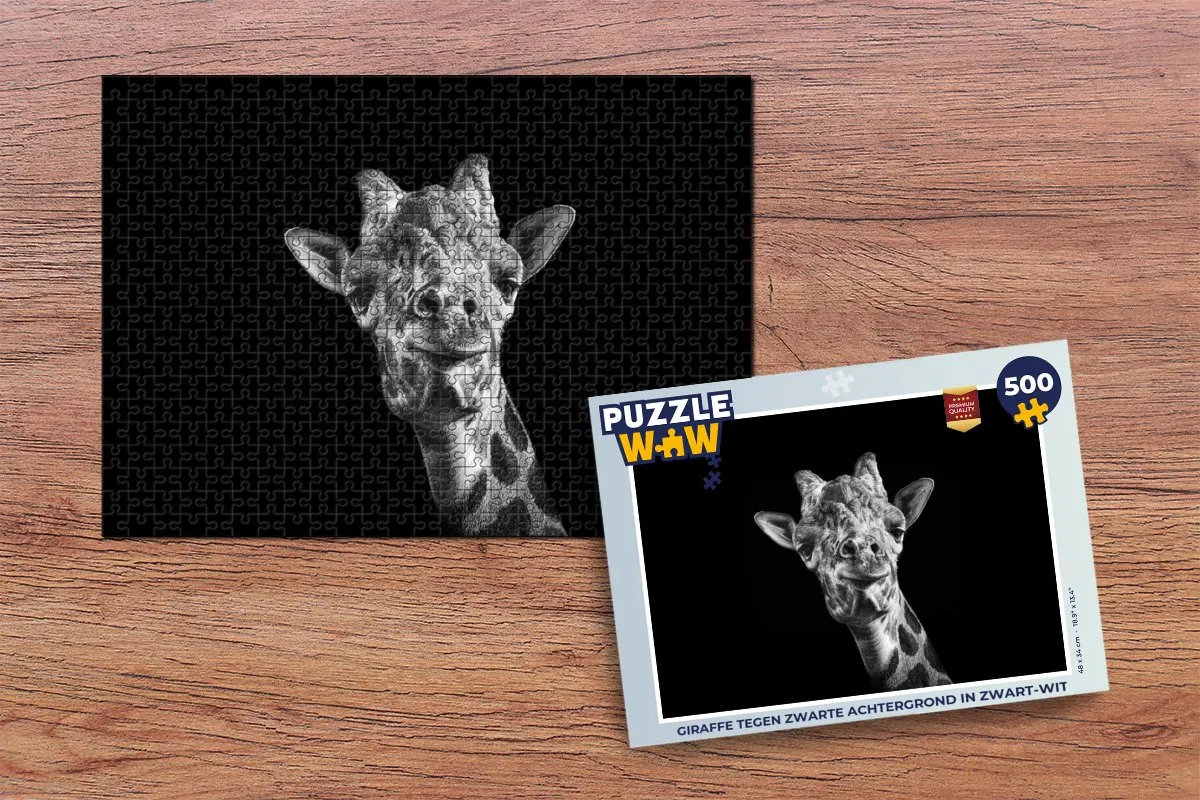 PuzzleWow Giraffe Legpuzzel 500 Stuks - Multicolor