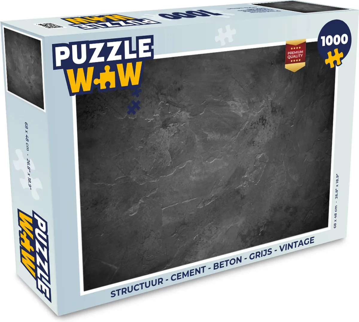 PuzzleWow Cement Betonprint Legpuzzel 1000 Stuks - Multicolor