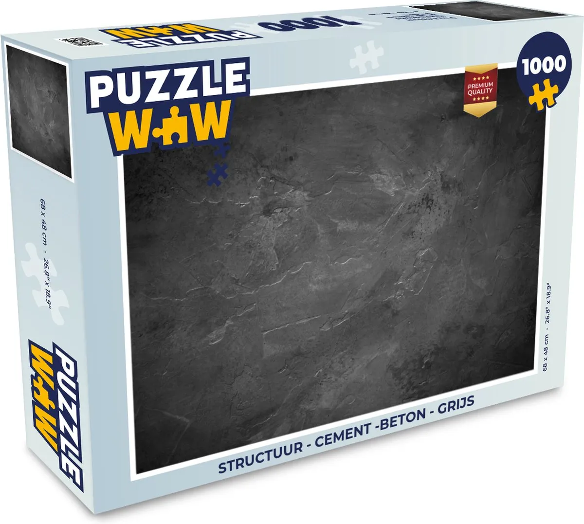 PuzzleWow Cement Betonprint Legpuzzel 1000 Stuks - Multicolor