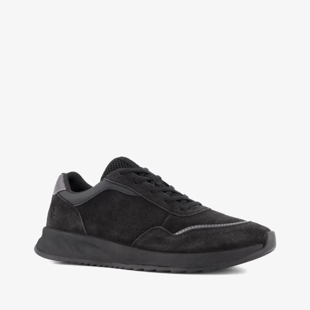 ECCO OTM W Low-Cut suède dames sneakers zwart