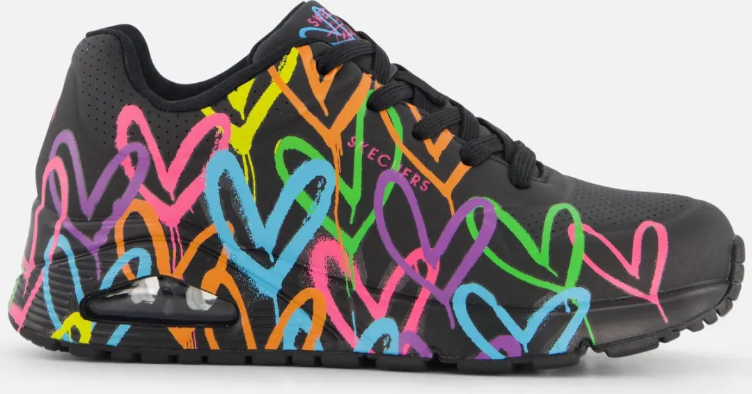 Skechers Uno Highlight Love Sneakers wit