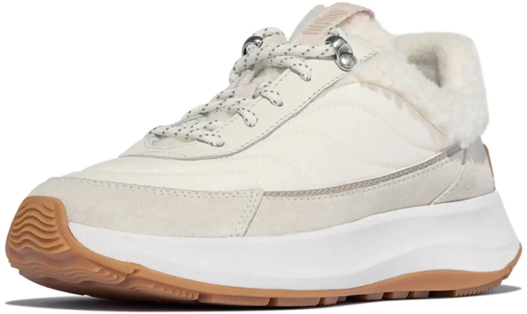 FitFlop F-Mode Flow Shearling-Mix Sneakers 42