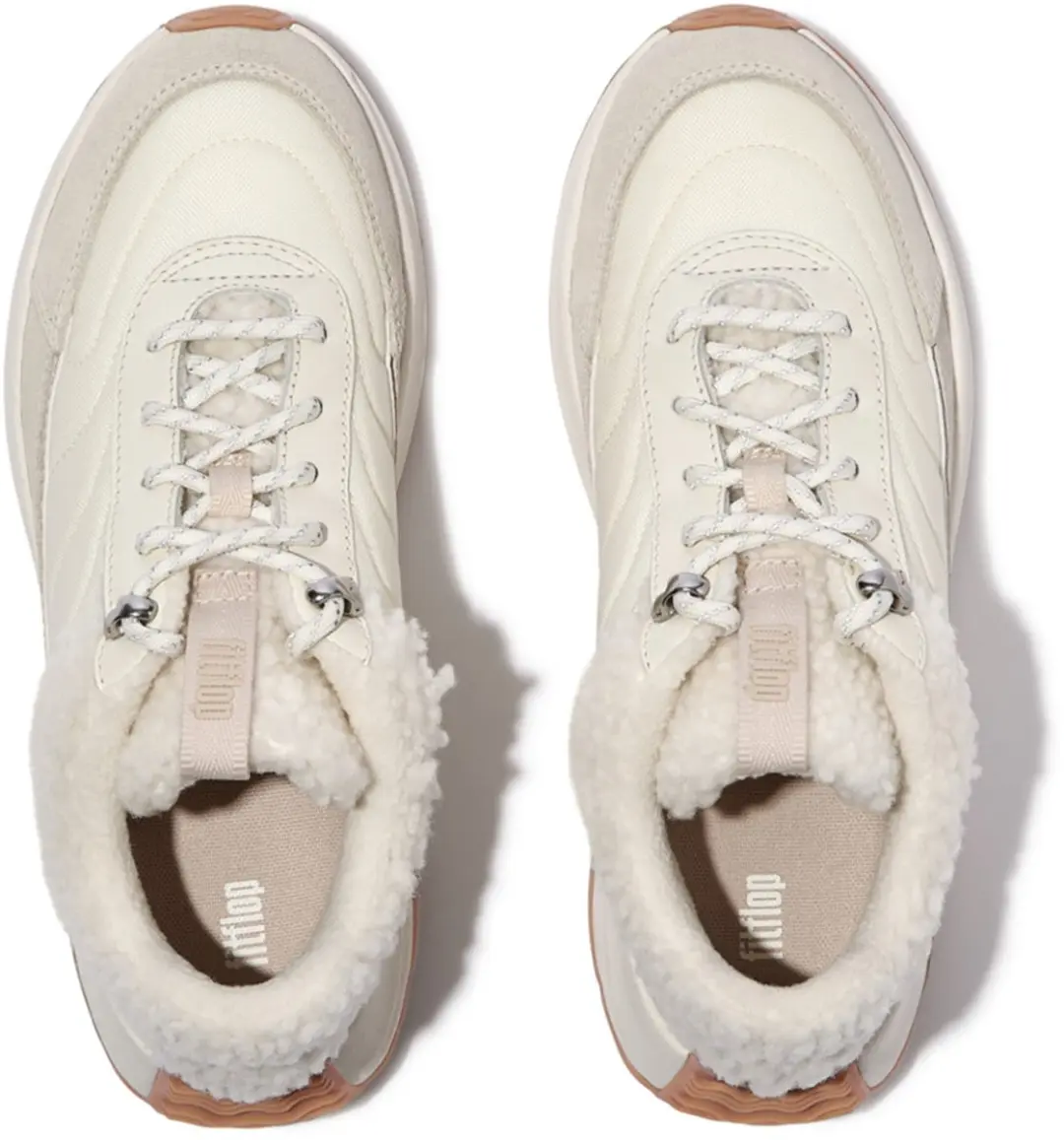 FitFlop F-Mode Flow Shearling-Mix Sneakers 42