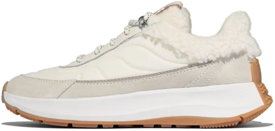 FitFlop F-Mode Flow Shearling-Mix Sneakers 42