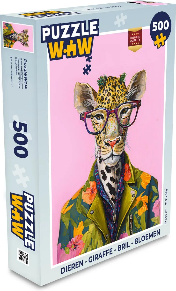 PuzzleWow Dieren Legpuzzel 500 Stuks - Multicolor