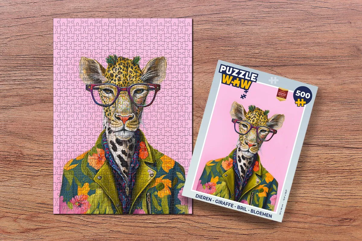 PuzzleWow Dieren Legpuzzel 500 Stuks - Multicolor