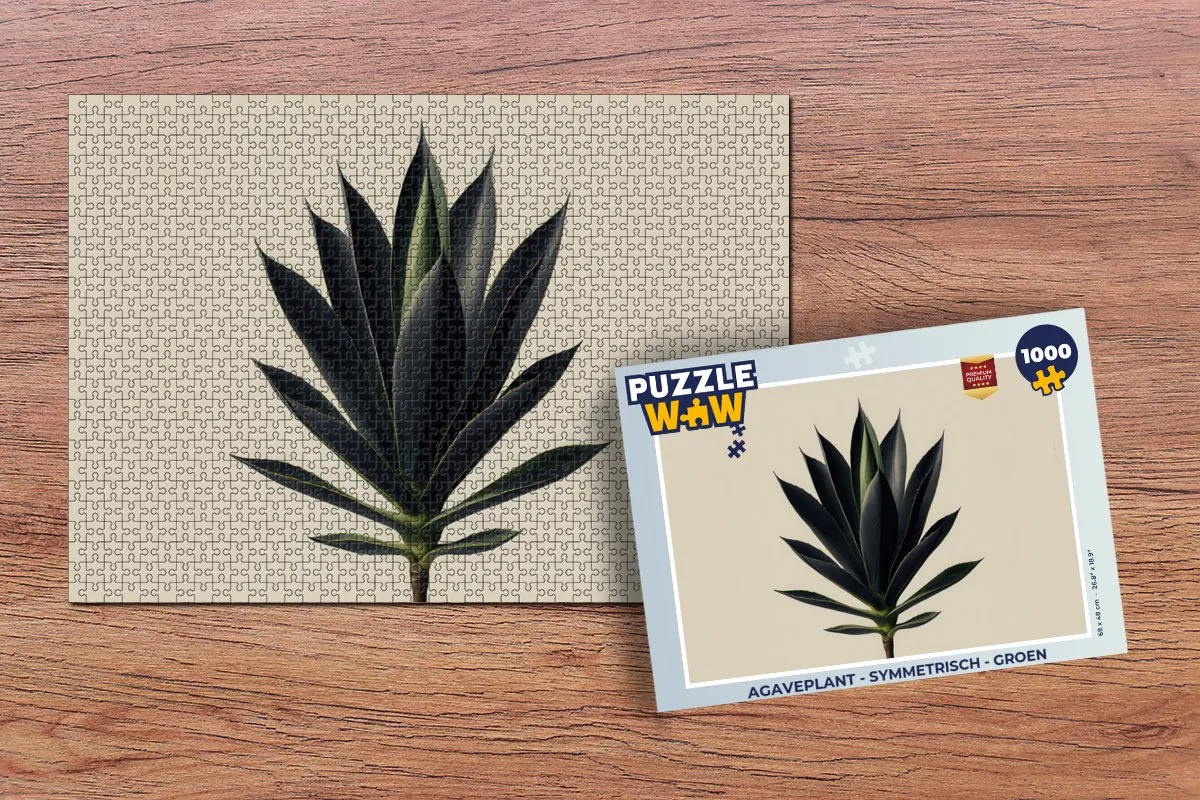 PuzzleWow Agaveplant Legpuzzel 1000 Stuks - Symmetrisch