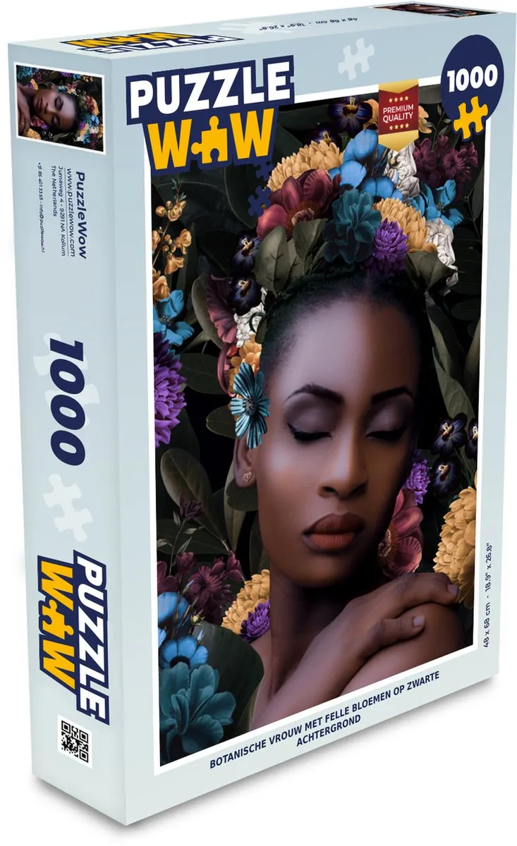 PuzzleWow Bloemen & Vrouwen Legpuzzel 1000 Stuks - Multicolor
