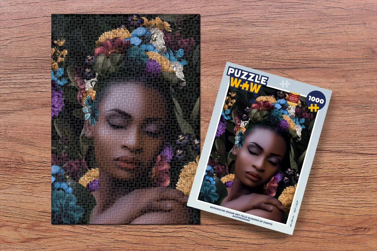 PuzzleWow Bloemen & Vrouwen Legpuzzel 1000 Stuks - Multicolor