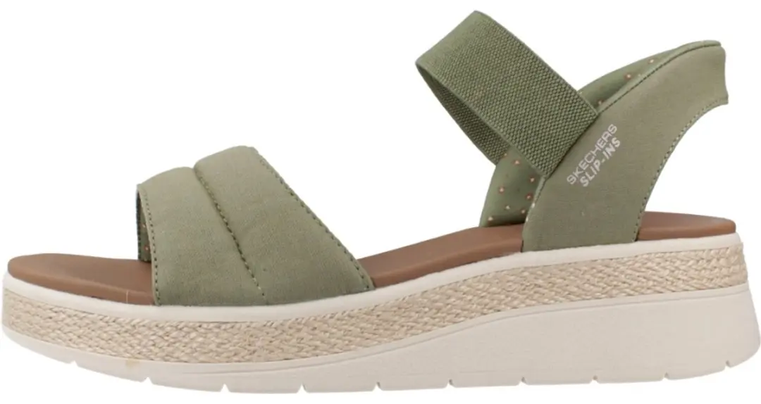 Skechers Slip-ins Bobs Sun Ray Sandalen - 36 - Olijfgroen - afbeelding 3 van 6