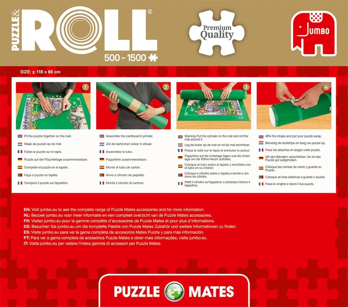 Jumbo Puzzelrol 1500 Stuks - 118x66cm Groen - afbeelding 6 van 6