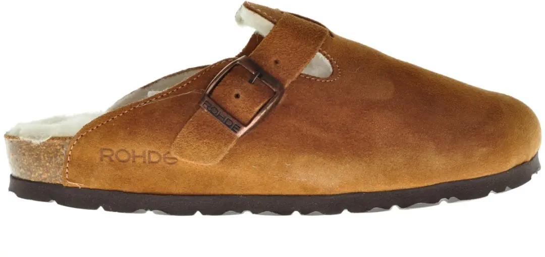 Rohde Pantoffels Wol Cognac maat 36