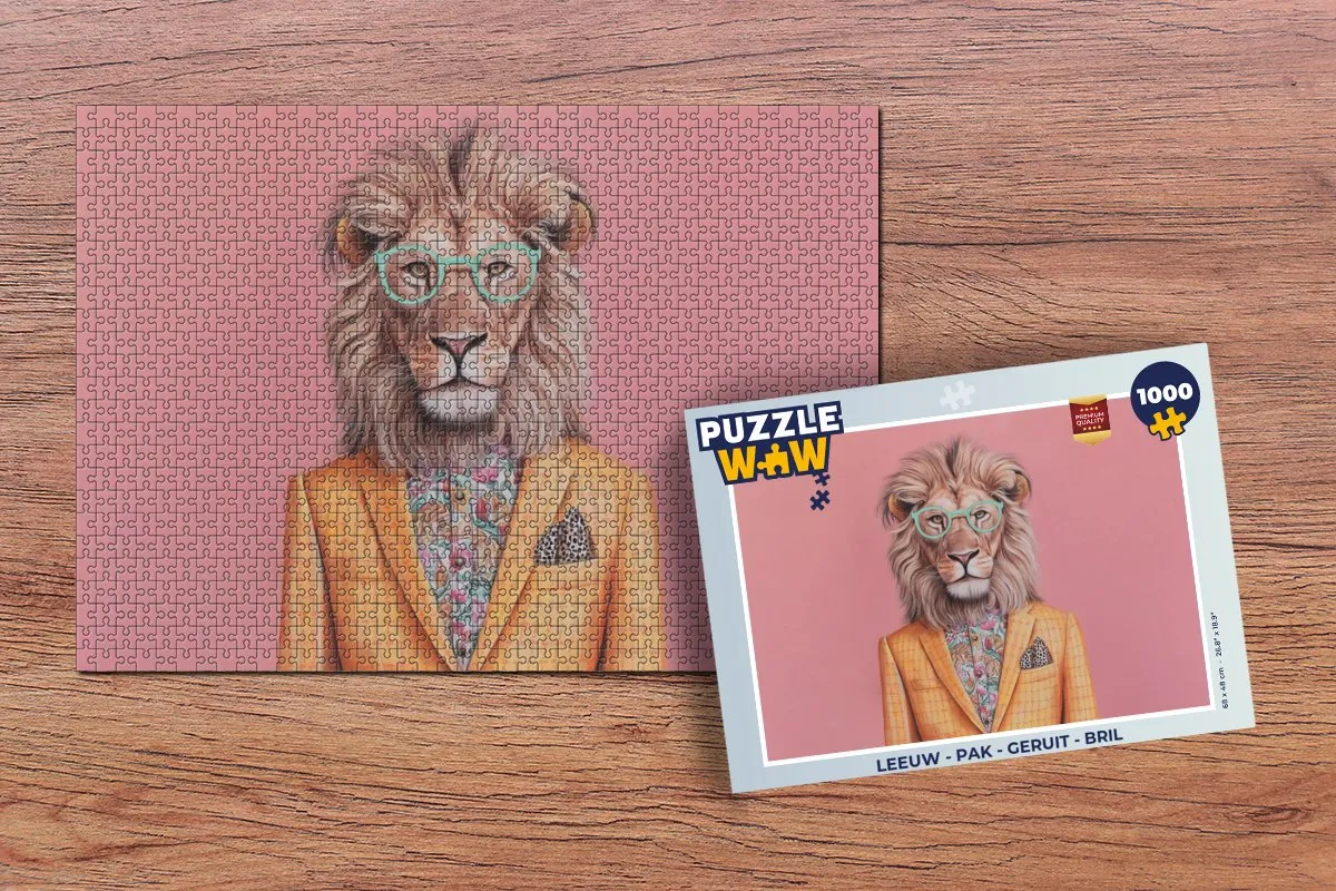 PuzzleWow Leeuw Legpuzzel 1000 Stuks - MPN 8721374593913