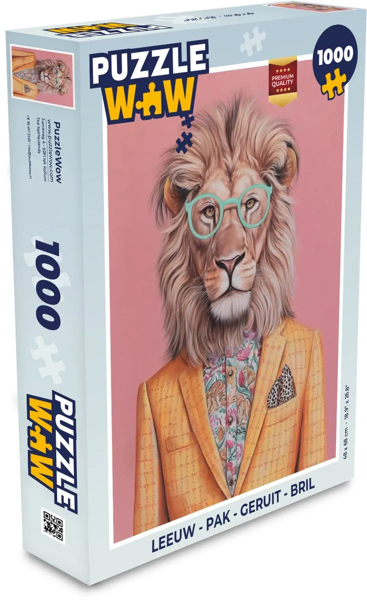 PuzzleWow Leeuw Legpuzzel 1000 Stuks - MPN 8721374593913