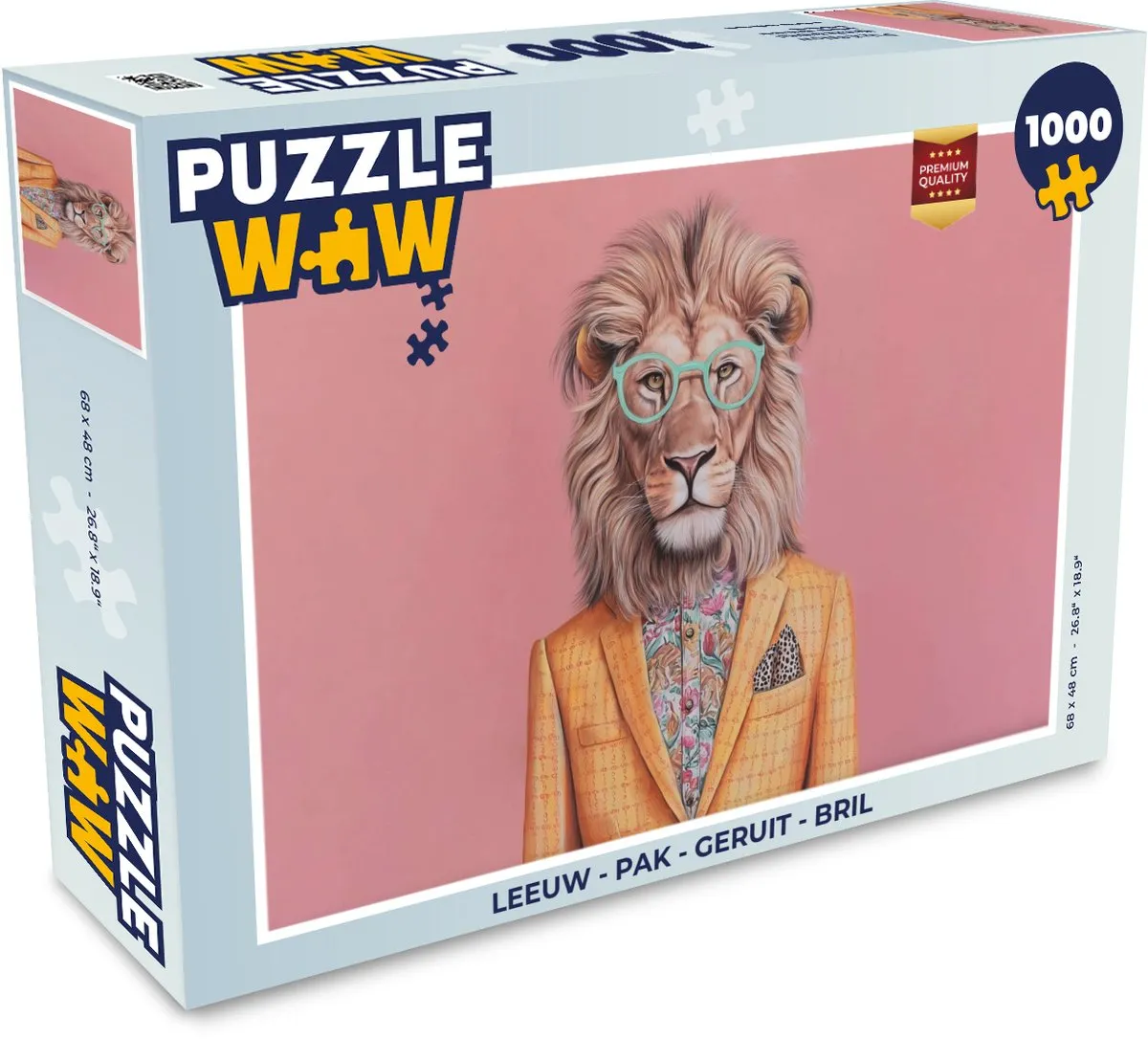 PuzzleWow Leeuw Legpuzzel 1000 Stuks - MPN 8721374593913