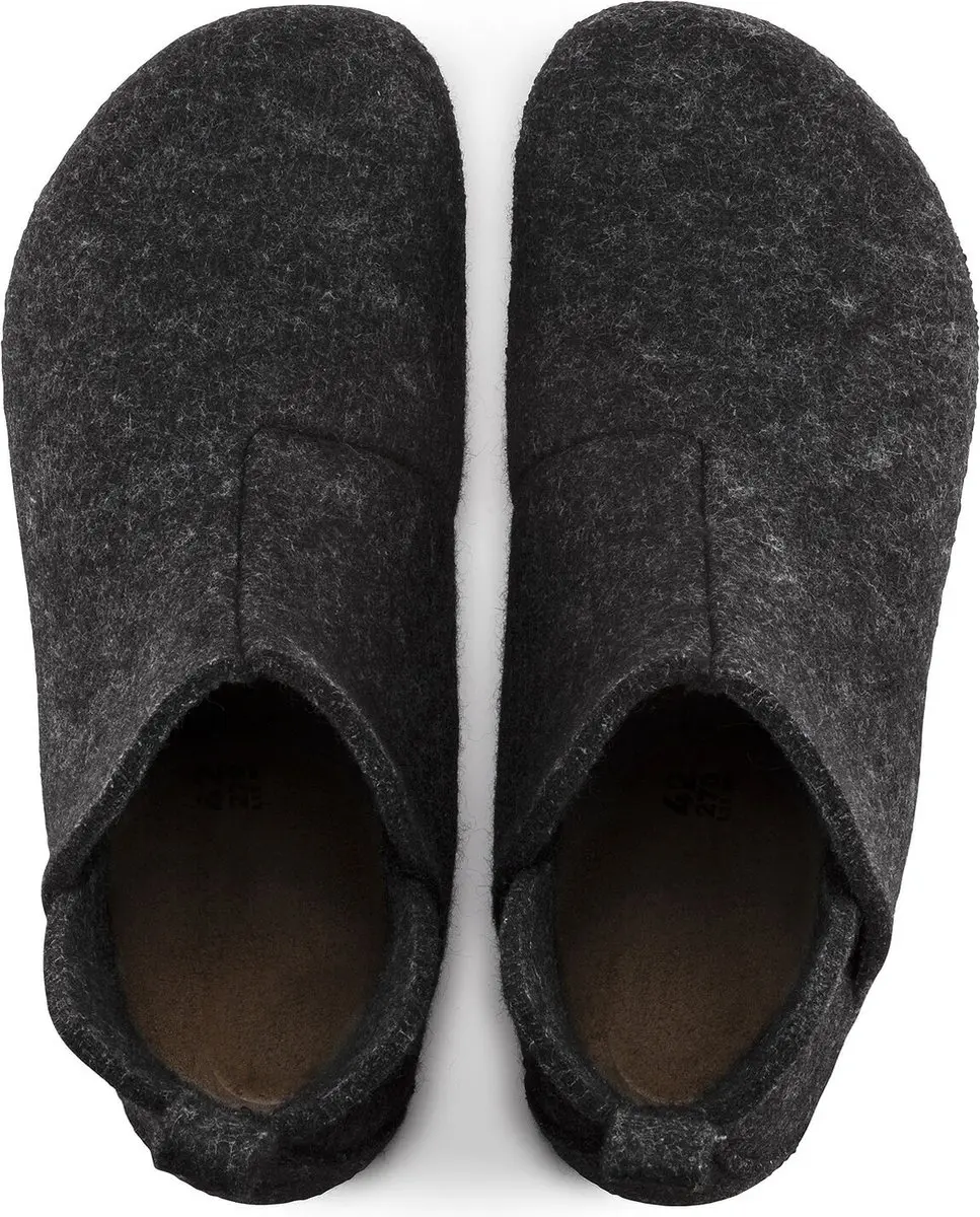 Birkenstock Andermatt Wolvilt Sloffen Anthracite Regular-fit