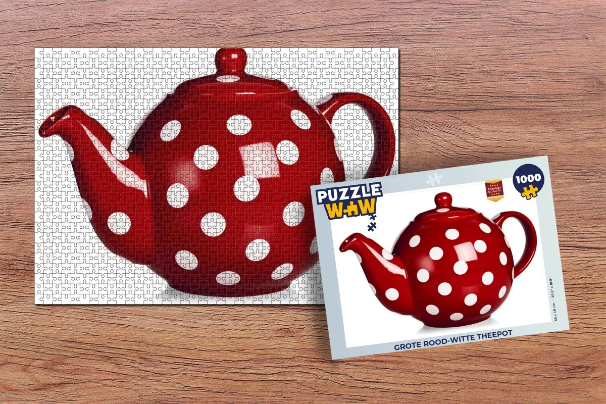 PuzzleWow Legpuzzel Grote Theepot 1000 Stuks - Multicolor