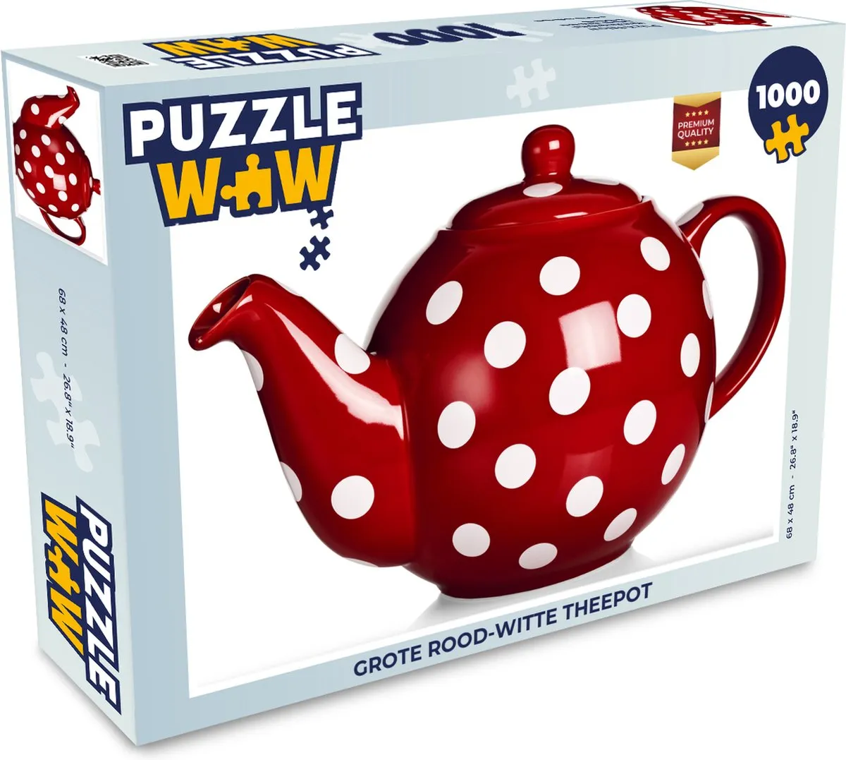 PuzzleWow Legpuzzel Grote Theepot 1000 Stuks - Multicolor