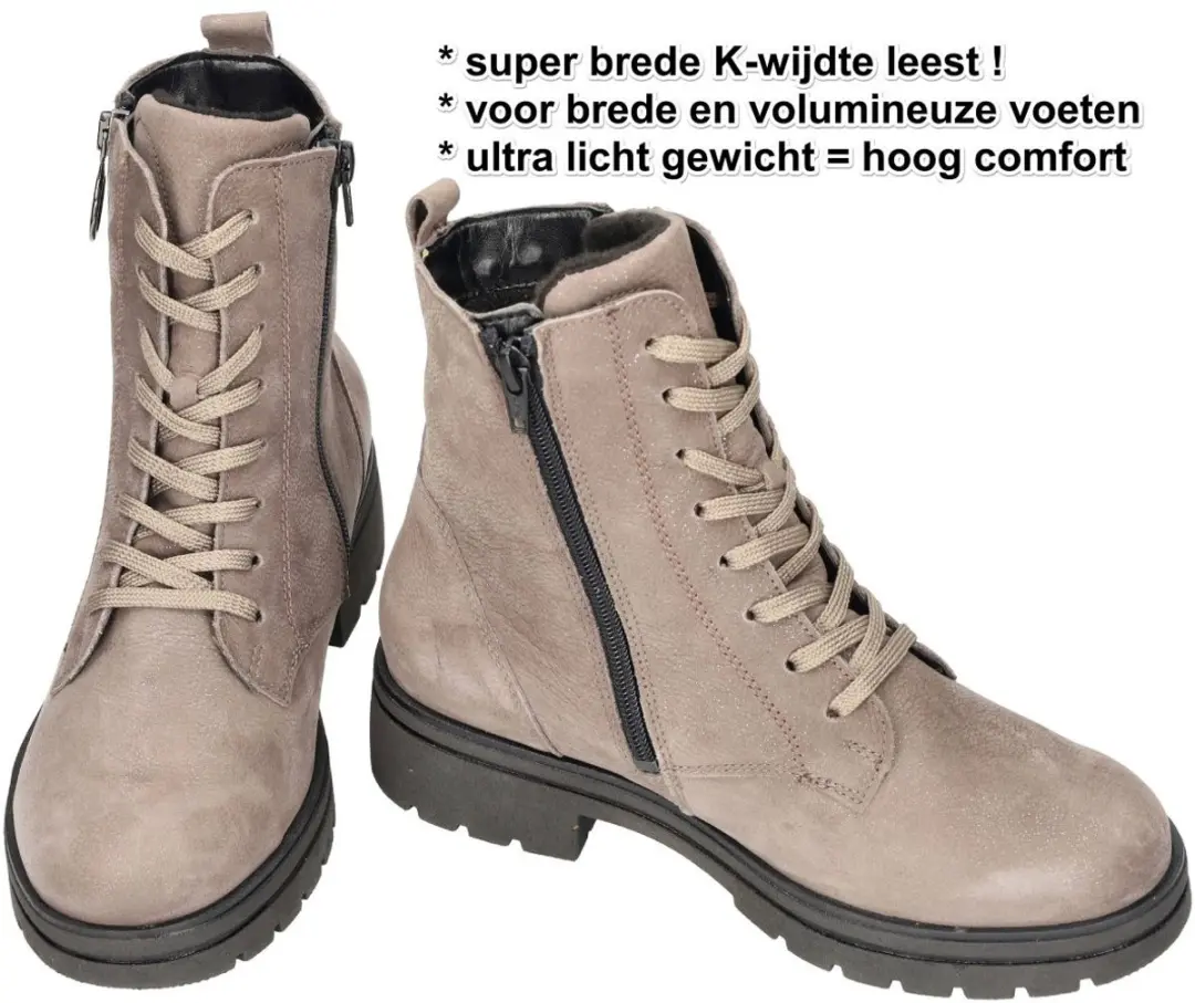 Wäldlaufer Dames Enkellaarzen Taupe - Maat 40