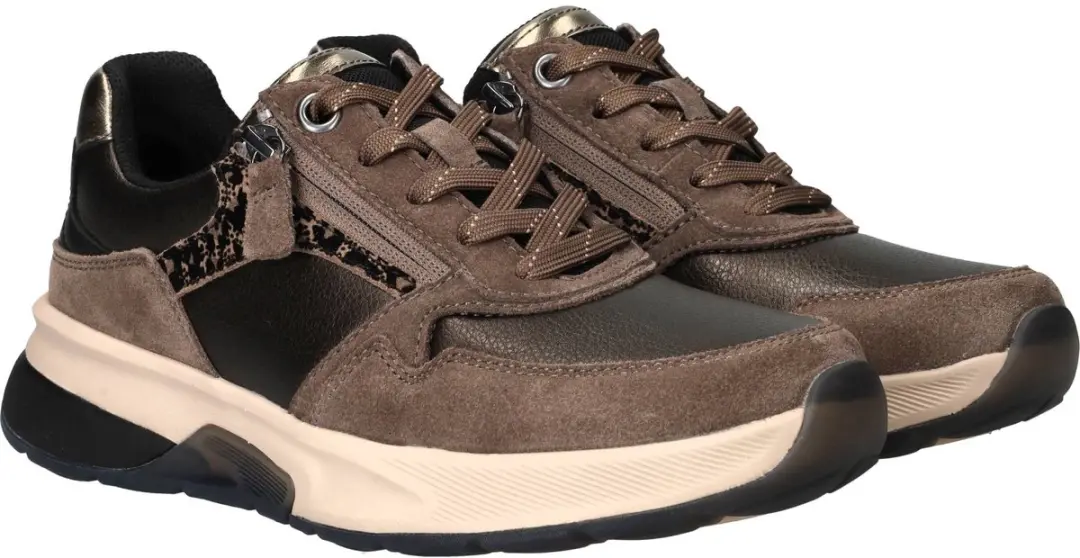 Gabor Rollingsoft Sneakers taupe Suède - Maat 3