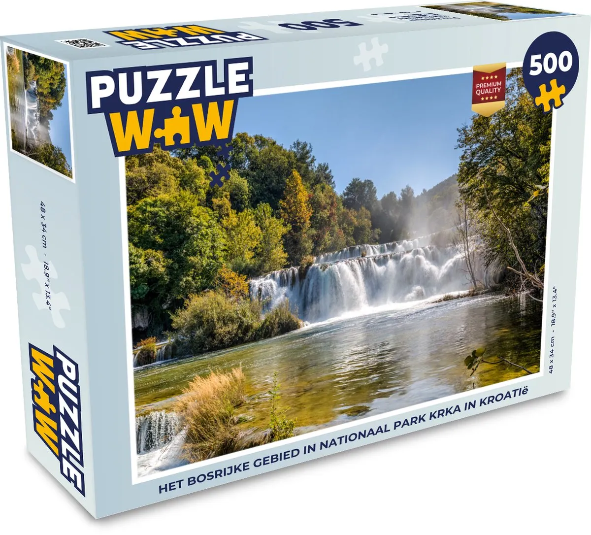 PuzzleWow Legpuzzel Het bosrijke gebied Nationaal Park Krka 500 Stuks - Multicolor