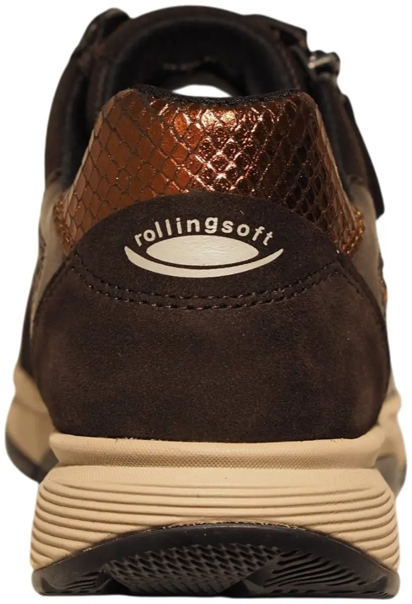 Gabor Rolling Soft Dames Sneakers 0106.01.008 - Donkerbruin - Maat 40