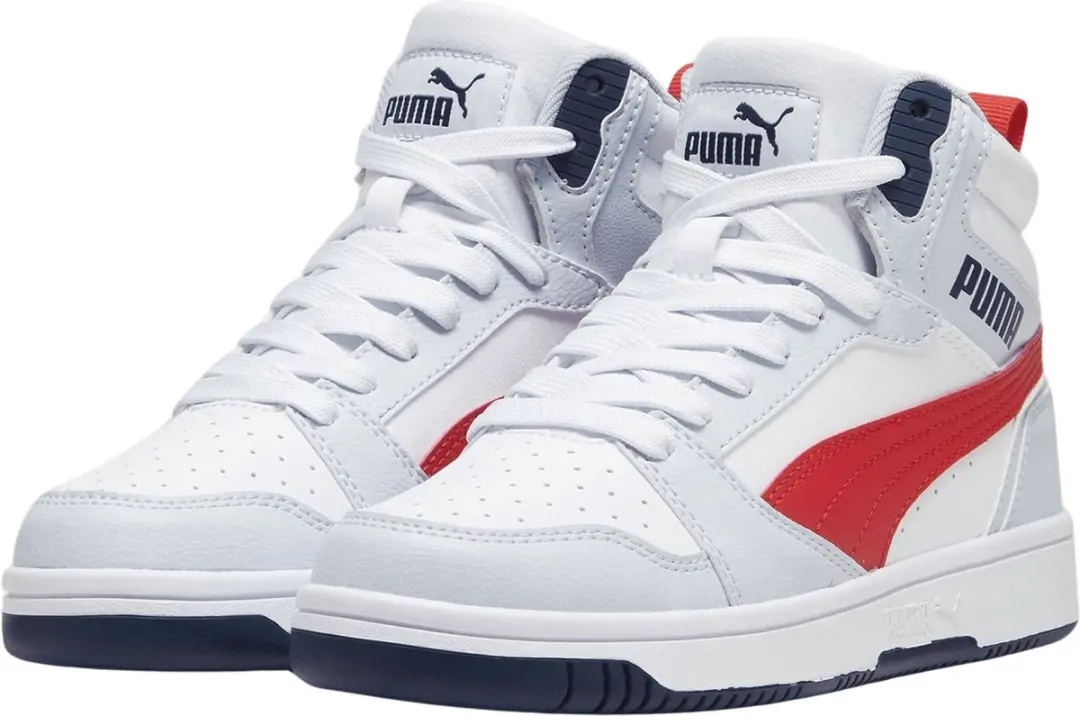 Puma Rebound v6 Mid Sneakers wit Imitatieleer - afbeelding 3 van 6