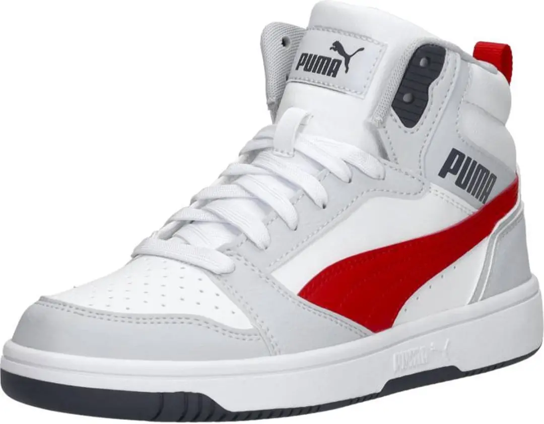 Puma Rebound v6 Mid Sneakers wit Imitatieleer - afbeelding 4 van 6