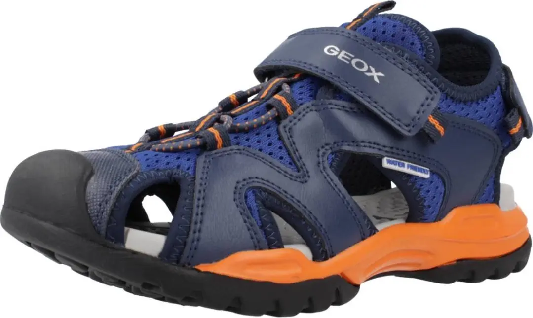 Geox Borealis Jongens Sandalen - 39 - Koningsblauw/Oranje