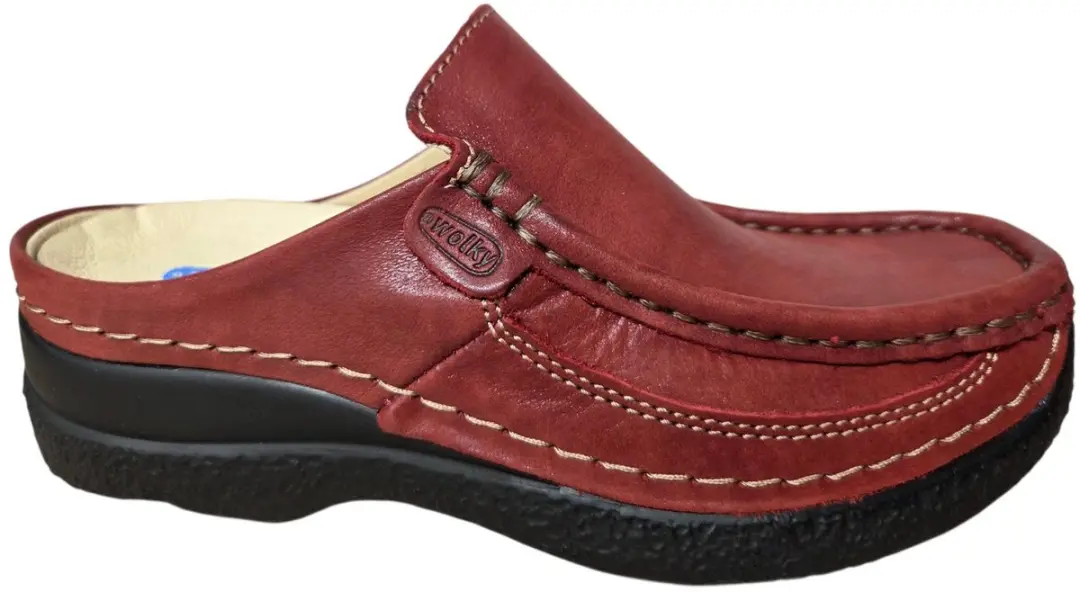 Wolky 06202 Roll Slide Dames Slides Rood - afbeelding 2 van 6