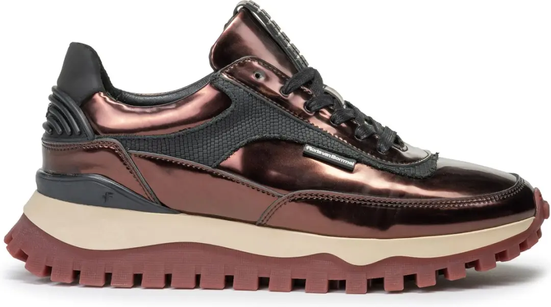 Floris van Bommel Grommi 01.05 Dames Sneakers - Donkerbruin 37