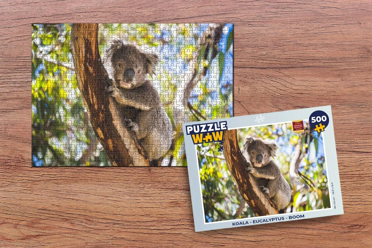 PuzzleWow Koala Boom Legpuzzel 500 Stuks - Multicolor