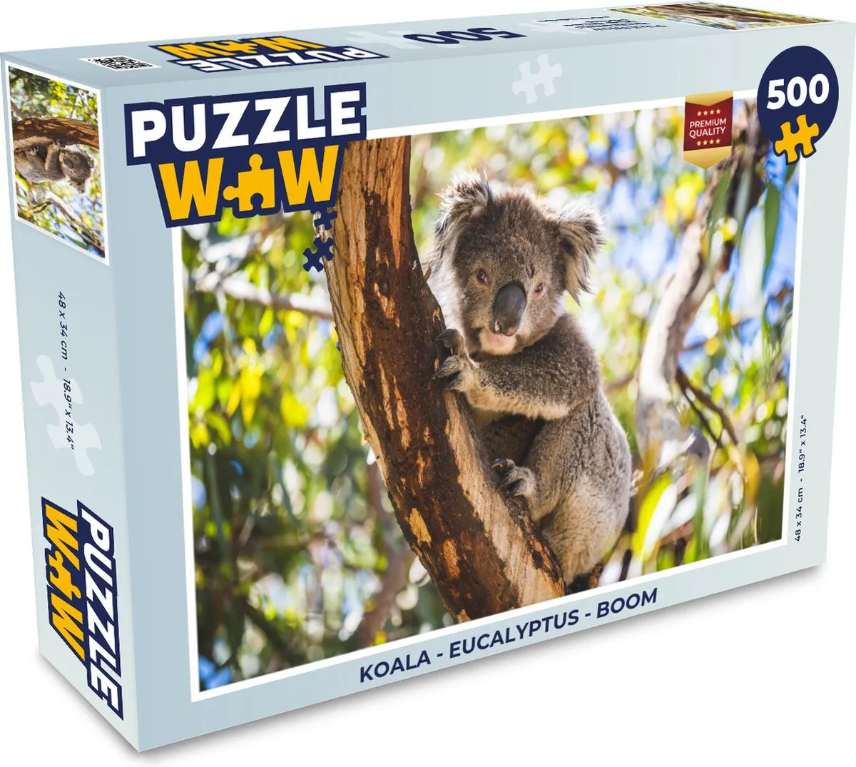 PuzzleWow Koala Boom Legpuzzel 500 Stuks - Multicolor