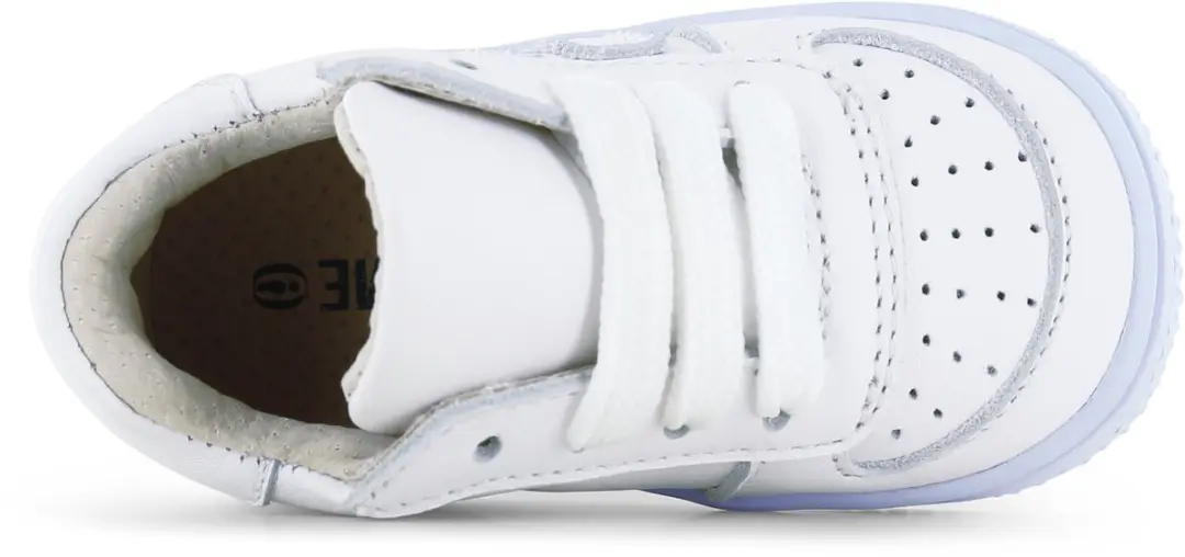 Shoesme Wit Sneakertje - Sneakers Kinderen - Unisex - WHITE - Leer - Maat 24 - afbeelding 4 van 6