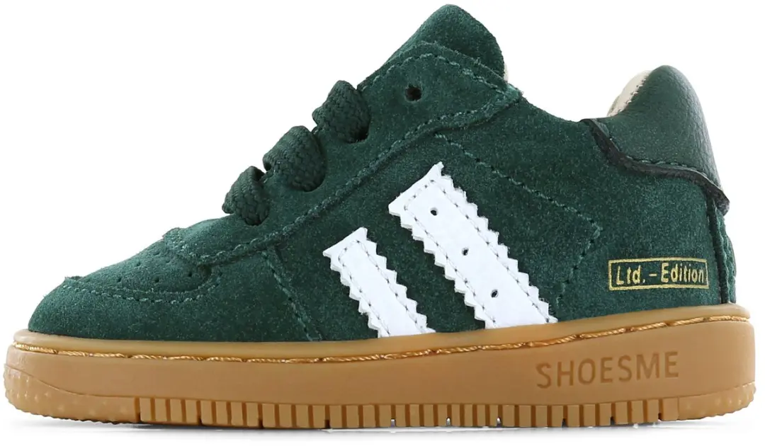 Shoesme Suède Sneakertje Donkergroen - Maat 20 - afbeelding 2 van 6