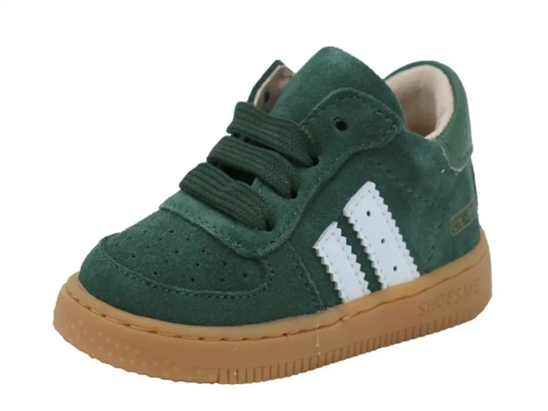Shoesme Suède Sneakertje Donkergroen - Maat 20 - afbeelding 3 van 6