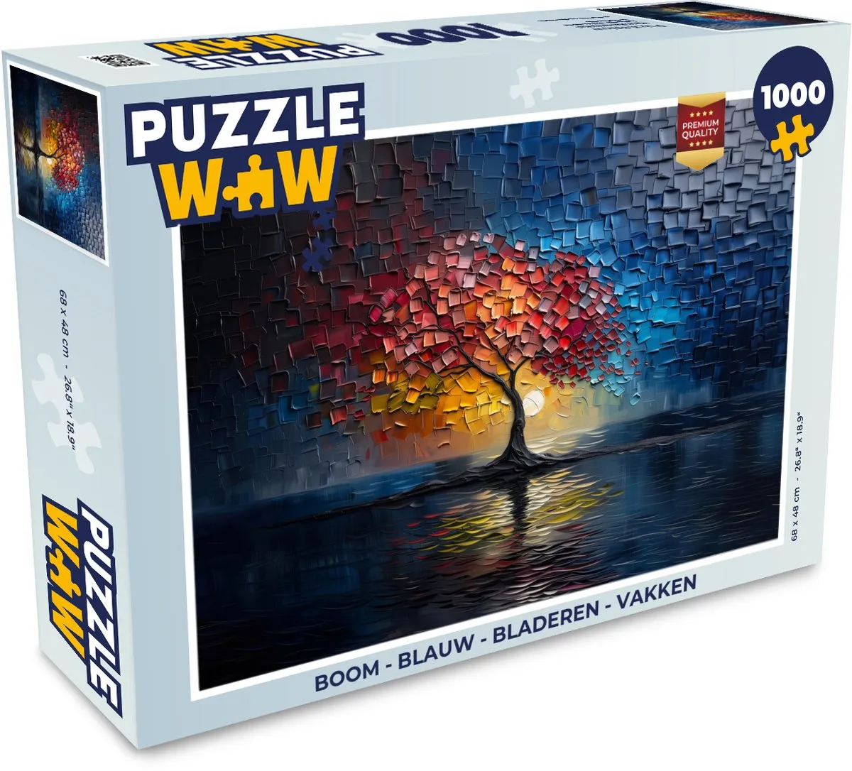 PuzzleWow Boom Puzzel 1000 Stuks - Blauw