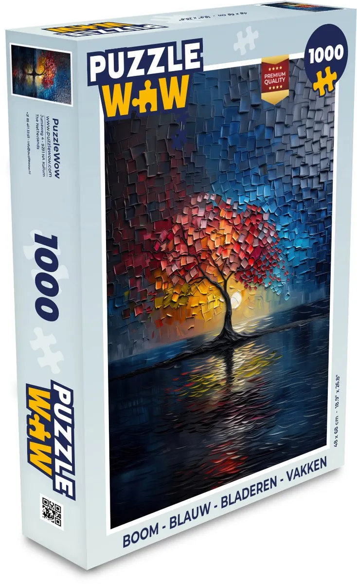 PuzzleWow Boom Puzzel 1000 Stuks - Blauw