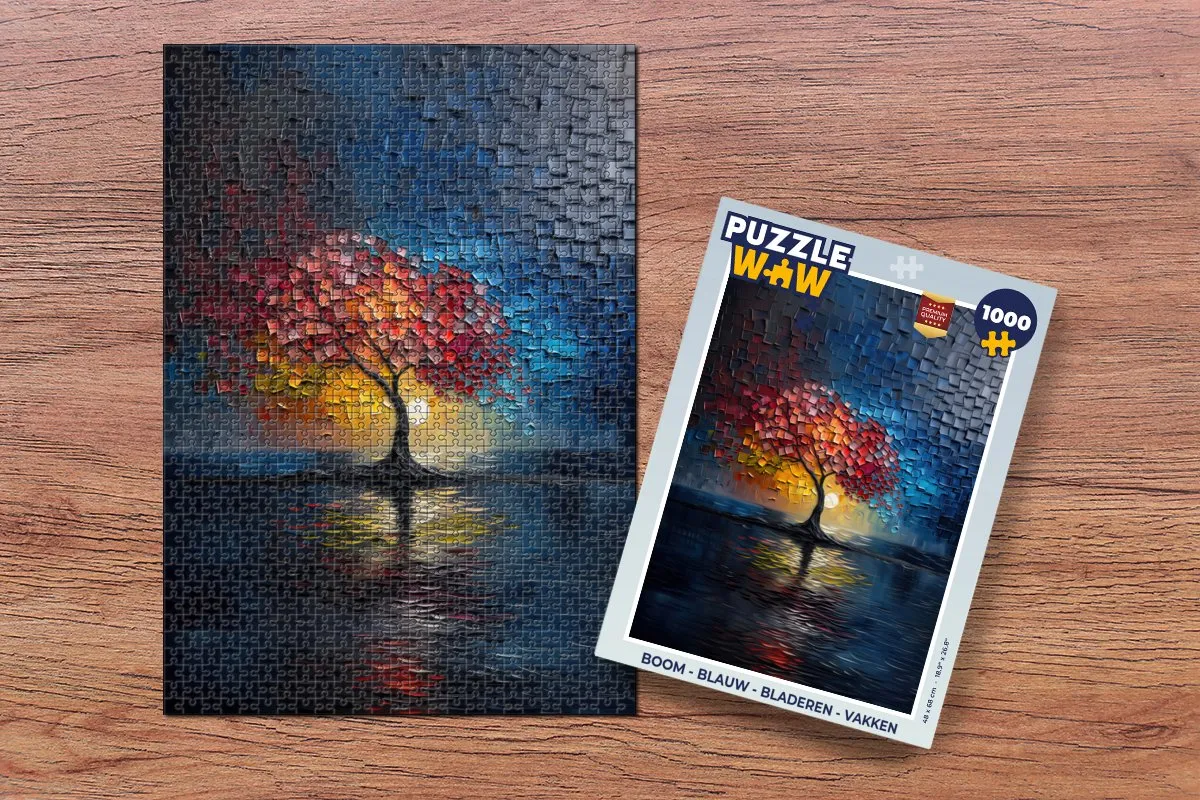 PuzzleWow Boom Puzzel 1000 Stuks - Blauw