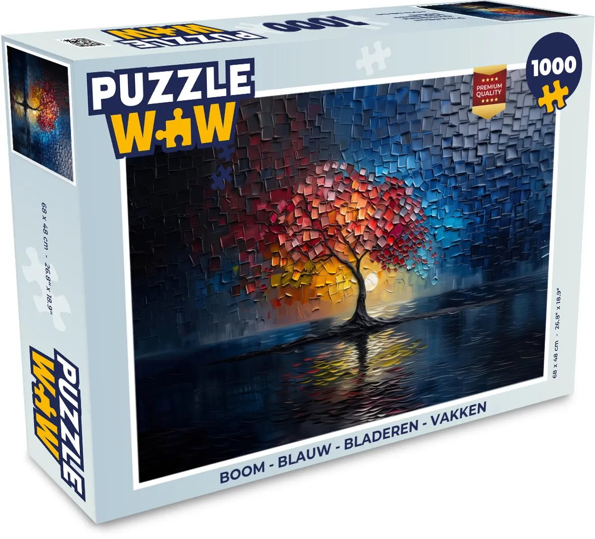 PuzzleWow Boom Puzzel 1000 Stuks - Blauw