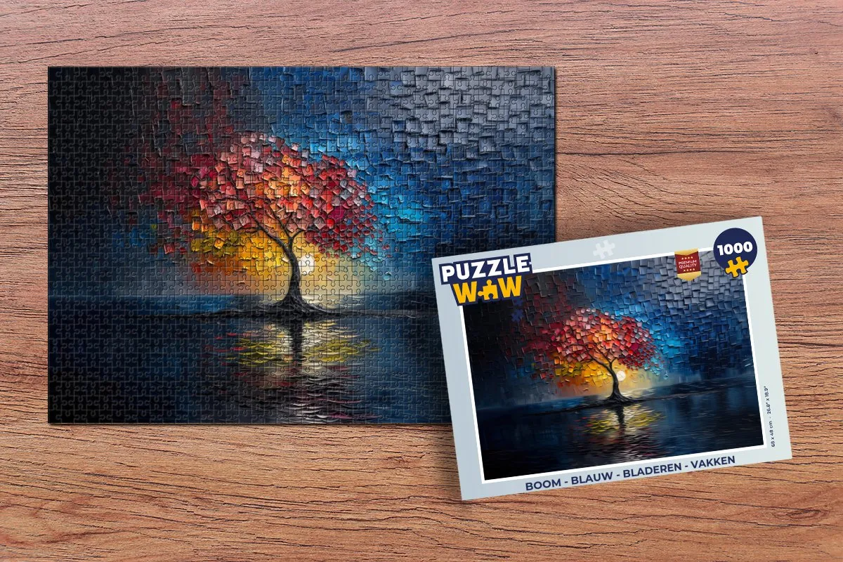 PuzzleWow Boom Puzzel 1000 Stuks - Blauw