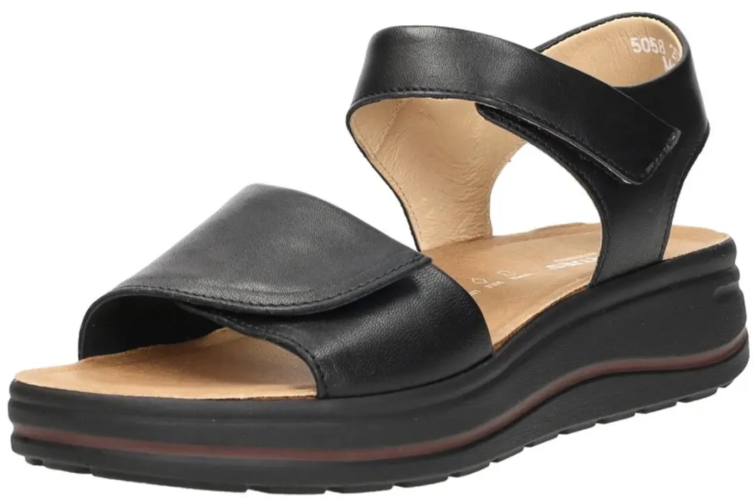 Hartjes 132.2002/10 Dames Sandalen - Zwart Leder - 42