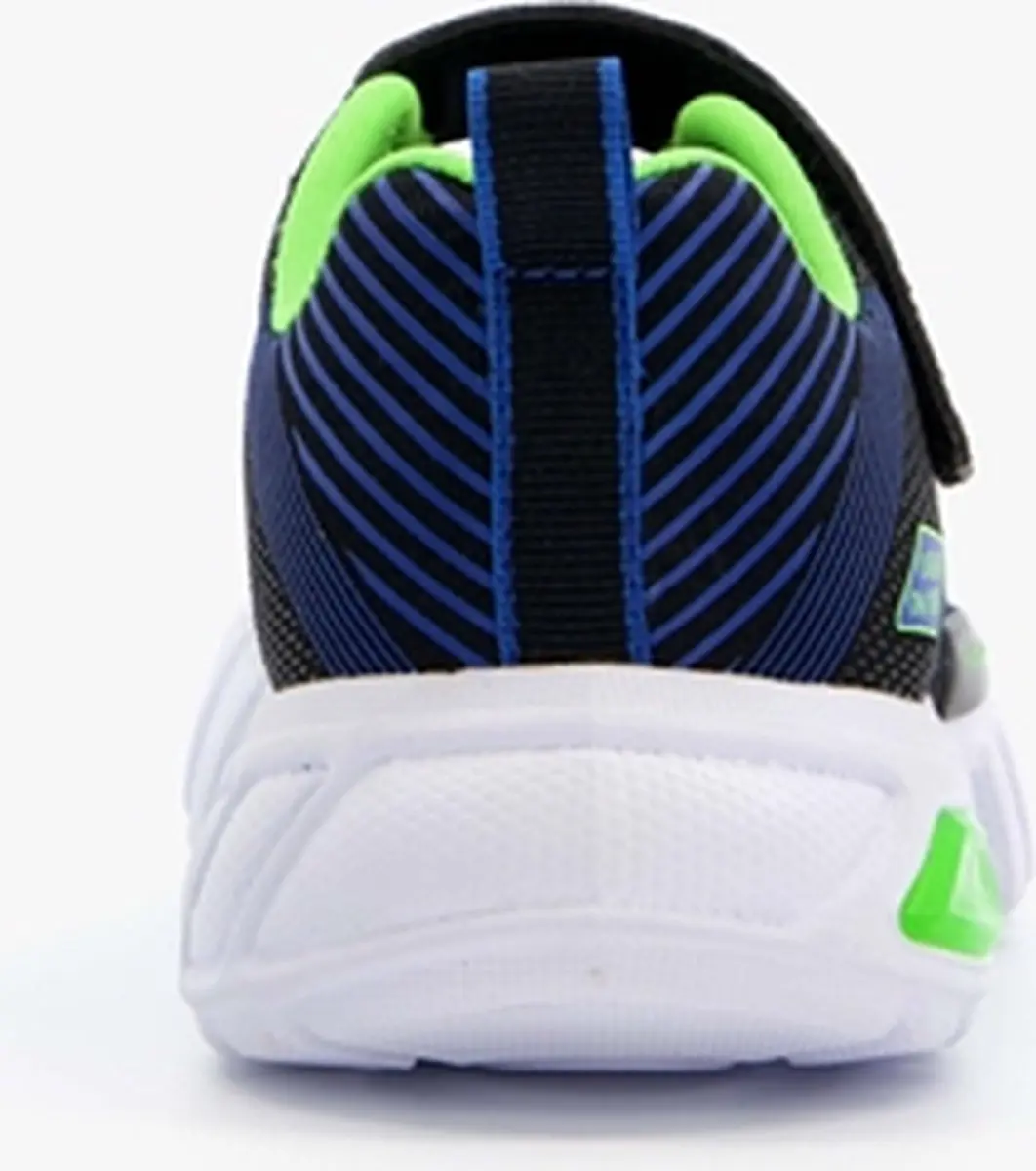 Skechers Flex-Glow Jongens Sneakers - 32 - Black/Blue/Lime - afbeelding 4 van 6