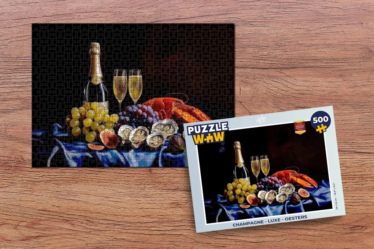 PuzzleWow Champagne Oesters Legpuzzel 500 Stuks - MPN 8721169403618