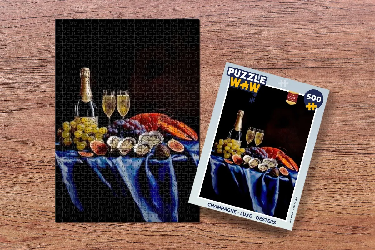 PuzzleWow Champagne Oesters Legpuzzel 500 Stuks - MPN 8721169403618