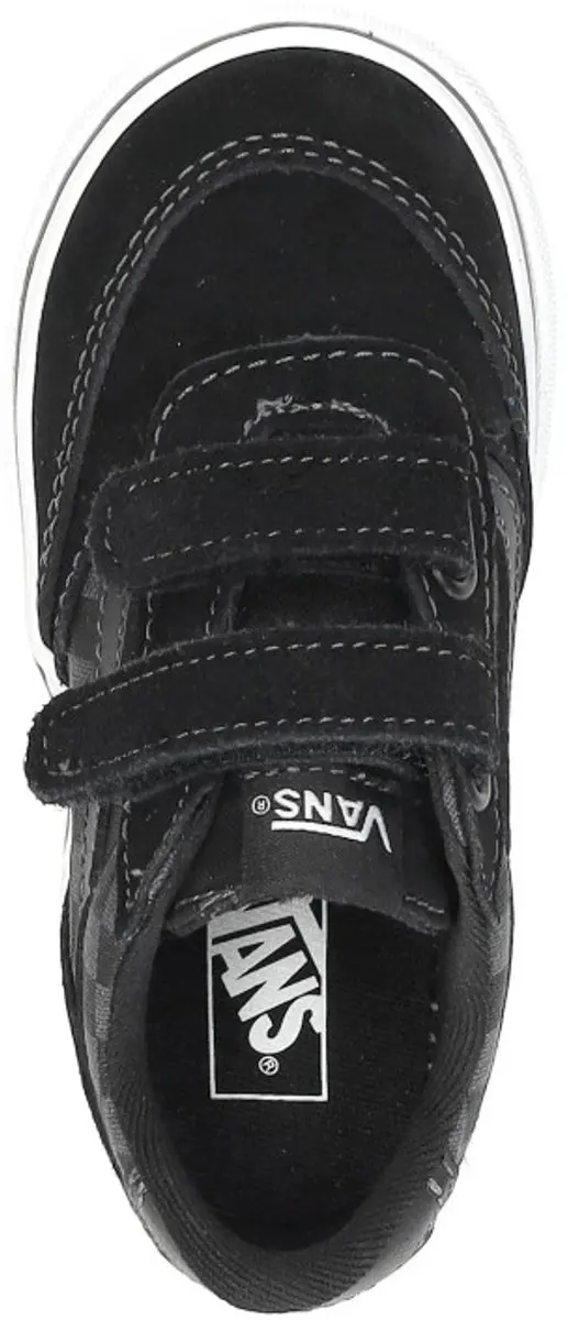 Vans Brooklyn LS V Checkerboard Sneakers - Black/Asphalt - afbeelding 6 van 6