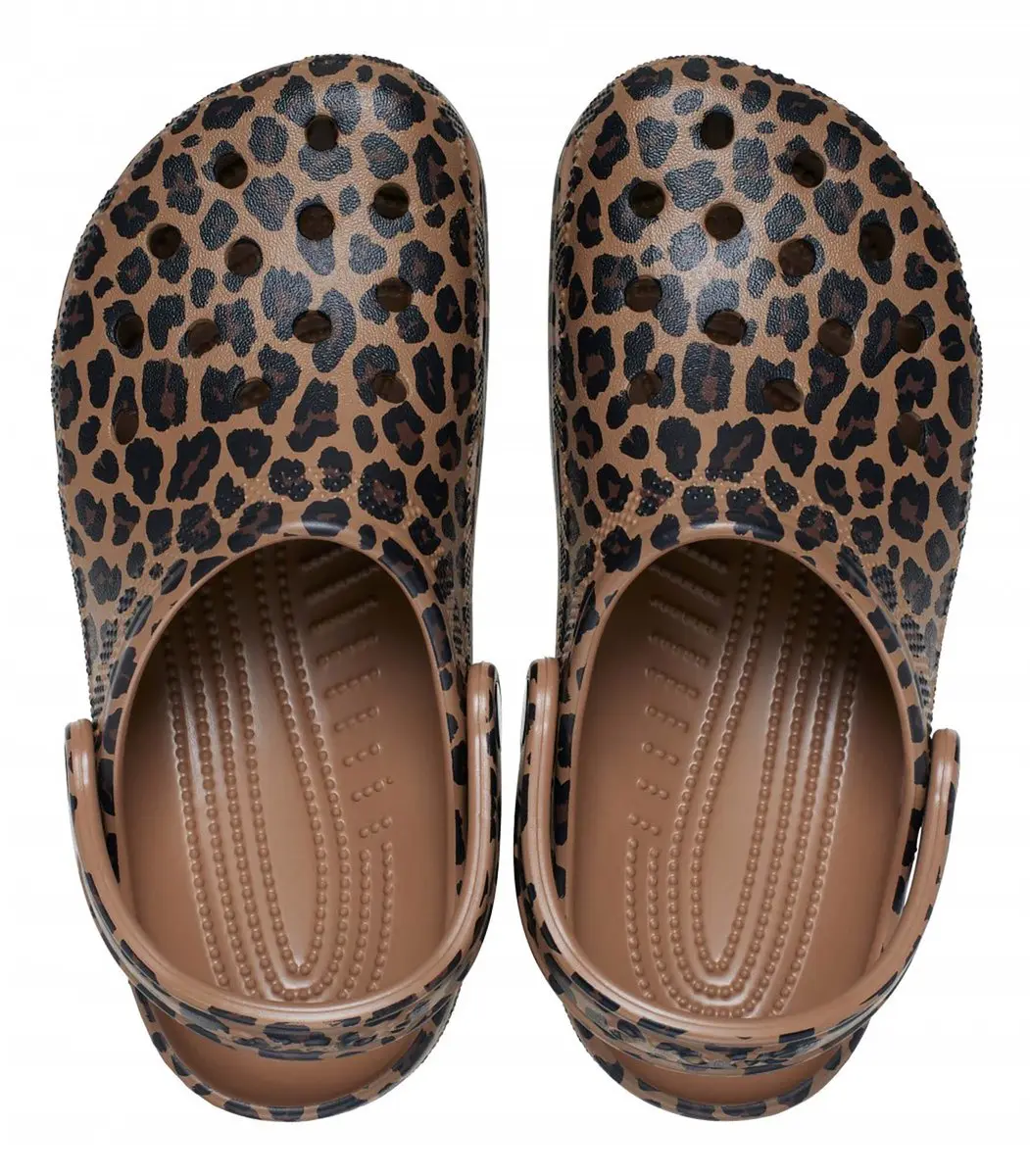 Crocs Classic Animal Instappers Dames Slides 39/40 - Bruin/Zwart - afbeelding 6 van 6