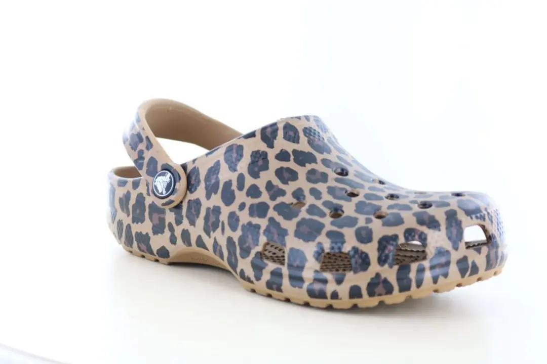 Crocs Classic Animal Instappers Dames Slides 39/40 - Bruin/Zwart